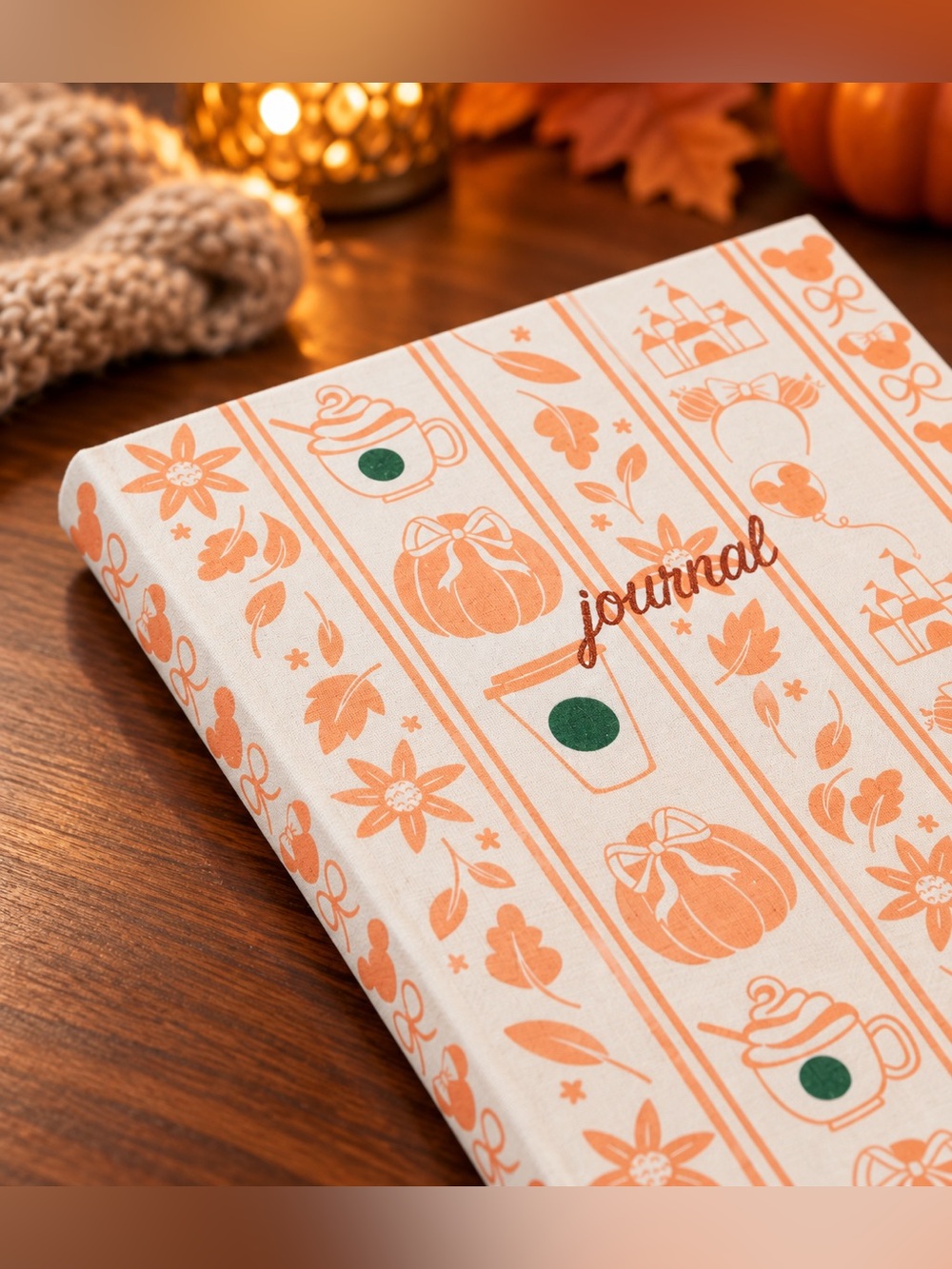 Mickey and Minnie Mouse Pumpkin Spice Latte Starbucks Journal